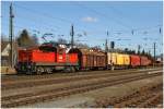 1063 020 beim Verschub im Bahnhof Zeltweg. 
7.3.2011