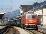 Sonderzug am 13.04.2008 in Wrgl Hauptbahnhof,mit 1110.505.