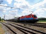 1116 049-8(RailCargoHungria)schiebt RJ49 bei Bruck/L Richtung Budapest; 140701