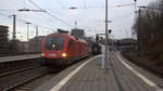 Taurus ÖBB 1116 095 von ÖBB rangiert in Aachen-Hbf. 
Aufgenommen vom Bahnsteig 6 in Aachen-Hbf. 
Am Morgen vom 6.2.2020.