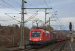 Am 23.01.202 zog ÖBB 1116 281 den Winner-KLV nach Italien durch Wuppertal-Vohwinkel.
