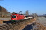 1116 054 mit dem IC 181/RE 50181 (Stuttgart Hbf-Zürich HB/Singen(Htw)) bei Rietheim 24.3.21