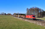 1116 262 mit einem Güterzug am 24.03.2021 bei Vogl.