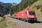 ÖBB 1116 052-2 als Zuglok einer ROLA von Wörgl Terminal Nord nach Brennersee bei der Bergfahrt.