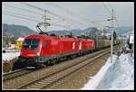 1116 055 + 1116 056 mit Güterzug bei Bruck an der Mur am 29.02.2004.