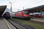 ÖBB 1116 084 steht mit IC 894 nach Klagenfurt Hbf in Villach Hbf. (31.12.2022)