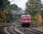 Taurus 1116 105 von ÖBB kommt als Lokzug aus Aachen-West nach Herzogenrath und fährt in Herzogenrath ein.