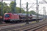 ÖBB 1116 181 durchfährt mit einem Autoreisezug Hamburg-Harburg 14.6.2017