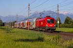 1116 266-8 mit einem REX aus Bludenz kommend nach Lindau Hbf. Zwischen Hohenems und Dornbirn. 26.6.17