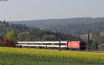 1116 168-6 mit dem IC 188/RE 50188 (Zürich HB/Singen(Htw)-Stuttgart Hbf) bei Eutingen 21.10.18