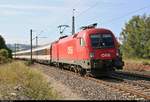 1116 091-0 (Siemens ES64U2) ÖBB als IC 282 (Linie 87) von Zürich HB (CH) nach Stuttgart Hbf (D) durchfährt den Bahnhof Welschingen-Neuhausen auf der Bahnstrecke Offenburg–Singen