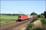 Bei Hilperting ist die 1116 271 mit einem Gterzug am 24.06.07 Richtung Salzburg unterwegs.