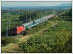 IC 630  Sternenturm Judenburg  von Villach nach Wien, bespannt von 1116 159, aufgenommen am 8.7.2007 zwischen Pfaffsttten und Gumpoldskirchen.