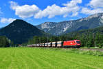 1116 145 mit einem Erzzug am 05.07.2020 bei Roßleithen.