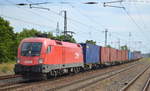 ÖBB - Österreichische Bundesbahnen [A]/Rail Cargo Austria AG  mit  1116 192  [NVR-Number: 91 81 1116 192-6 A-ÖBB] und Containerzug am 13.08.20 Bf.
