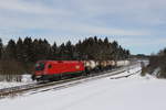 1116 198 war am 27. Januar 20121 mit einem  Mischer  bei Grabenstätt im Chiemgau in Richtung München unterwegs.