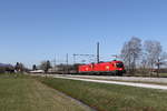 1116 096 & 1116 196 mit einem  KLV  aus München kommend am 31. März 2021 bei Übersee am Chiemsee.