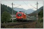 EC 85  Michelangelo  von Mnchen Hbf. nach Roma Termini war am 27.7.2007 mit 1116 199 bespannt. Die Aufnahme entstand im Bereich Wolf auf der Brenner Nordrampe.