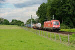 1116 139 ÖBB mit einem KLV-Zug bei Großkarolinenfeld Richtung Rosenheim, 23.07.2020