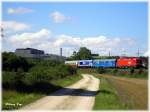 1116 231 mit der neuen Voith Maxima 40CC auf Messfahrt Richtung Ulm. Amstetten, 22.08.07