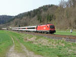 Grünholz - 13. April 2022 : ÖBB 1116 095 am IC 282 von Zürich nach Stuttgart.