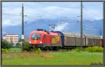 GySev Taurus 1116 064 fhrt mit einem Gterzug in Richtung Krnten.
Zeltweg 30.08.2007