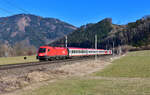 1116 166 mit einen IC am 16.02.2024 bei Niklasdorf.