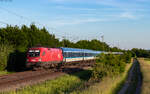 1116 144 mit dem EN 40458 / EC 458 / NJ 408 / IC 60408 (Praha hl.n. / Berlin Hbf - Z�rich HB) bei K�ndringen 23.5.26