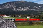 1116 134 und 1116 049 mit OEC 163 bei Brixlegg (20.09.2007)
