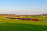 1116 282 �BB mit einem Winner KLV-Zug bei Oberdachstetten Richtung W�rzburg, 28.04.2022