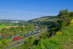 1116 264 �BB mit einem KLV-Zug bei Himmelstadt Richtung W�rzburg, 07.05.2022