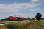1116 131 war am 8. September 2026 bei �bersee am Chiemsee mit einem  Railjet  in Richtung Rosenheim unterwegs.