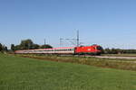 1116 105 war mit einem  EC  bei �bersee am Chiemsee auf dem Weg nach Salzburg.