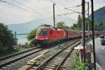 1116 090 mit IC 512 Graz Innsbruck am 11.8.04 in Zell am See.
