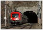 1116 202 (jetzt erkenn man sie ;-)  ) kurz vor dem Verlassen des Galgenbergtunnel vor St. Michael in der Obersteiermark am 6.3.2008.