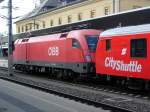Eine schon etwas ausgewaschene 1116 mit einem City-Shuttle von Friesach nach Villach steht in Klagenfurt Hbf. Am 23.04.08