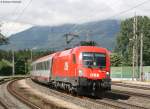 1116 095-9 mit dem OEC 188   Val Gradena/Grdnertal  bei der Durchfahrt Brixlegg gen Wrgl am 23.5.08