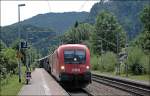 1116 035 bringt einen Gterzug aus sterreich Richtung Mnchen. Aufgenommen in Oberaudorf. (03.07.2008)