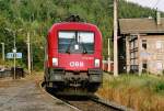 1116 126 mit EC bei der Durchfarhrt in Klamm-Schottwien am 6.8.2004