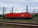 Die 1116 015 am 04.08.2008 bei einer Rangierfahrt in Ingolstadt Hbf. 