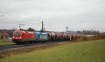 Gerade noch ist sich am 20.12.2008
ausgegeangen die Kamera fr dieses Foto
aus der Tasche zu reissen.
Es zeigt das Tandem 1116 159 + 1016 023
mit einem Kesselzug kurz vor Wartberg7Kr.