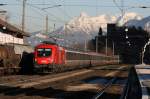 1116 263 mit OEC 162  Transalpin  am 30.12.2008 in Brixlegg.