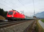 BR 1116 179 mit EC zum Brenner am 18.11.2008 bei Terfens-Weer.