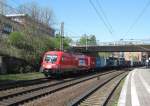 1116 235-9 der ITL zieht am 18.04.09 einen Containerzug durch Hamburg-Harburg Richtung Sden.