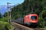 1116 198 mit dem LGAG 48114 auf der Fahrt gen Slowakei in Schlglmhl bei herrlichen Ausblick und bei Sonnenschein fotografiert.