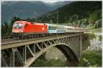 1116 181  Hanspeter  fhrt mit EC 110 von Klagenfurt nach Mnchen.
Angertalbrcke Bad Hofgastein 2.8.2010