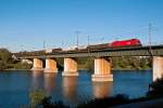 1116 275  Max   konnte heute Abend mit diesem Gterzug ber die Brcke des Entlastungsgerinnes in Wien fotografisch festgehalten werden.