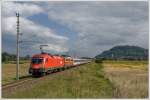 Auch OEC 256 von Marburg nach Wien war am 12.9.2010 mit 1142 682 bespannt.