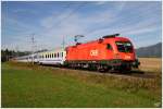 1116 126 fhrt mit IC 102  Polonia  von Villach nach Warschau. 
Zeltweg 23.09.2010