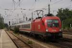 1116 145-2 mit dem IC Knigssee in Mnchen-Heimeranplatz am 14.08.2010